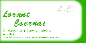 lorant csernai business card