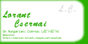 lorant csernai business card